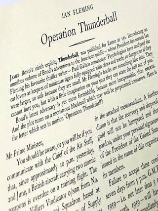 'Operation Thunderball' contained within 'Now and Then' magazine, Number 107 Spring, 1961.