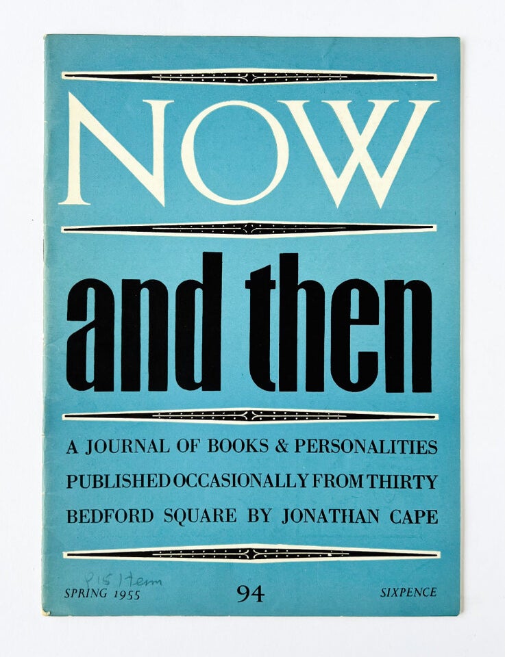 Item #67498 'Moonraker' review contained within 'Now and Then' magazine, Number 94, Spring 1955. FLEMING / BONDIANA, Ian Lancaster FLEMING.