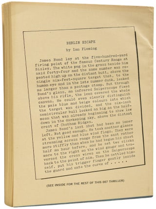 Berlin Escape [The Living Daylights] contained within 'Intrigue Magazine' November 1965, volume 1, number 2.