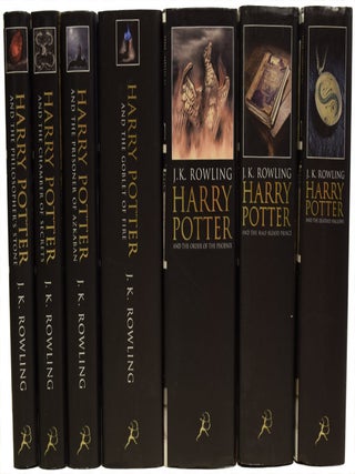 Harry Potter Series, Complete UK Adult hardback set. Being: The Philosopher's Stone; The Chamber of Secrets; The Prisoner of Azkaban; The Goblet of Fire; The Order of The Phoenix; The Half-Blood Prince; The Deathly Hallows.