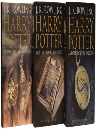 Harry Potter Series, Complete UK Adult hardback set. Being: The Philosopher's Stone; The Chamber of Secrets; The Prisoner of Azkaban; The Goblet of Fire; The Order of The Phoenix; The Half-Blood Prince; The Deathly Hallows.