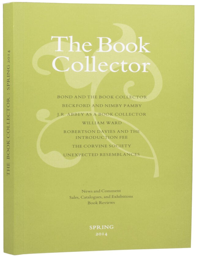 Item #68390 'James Bond and the Book Collector' within The Book Collector. Spring 2014. Ian FLEMING, Jon, GILBERT, Nicolas BARKER, James, FERGUSSON.
