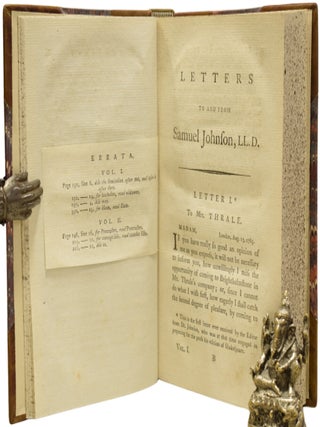 Letters To and From the Late Samuel Johnson. To Which Are Added Some Poems Never Before Printed. Published From the Original Manuscript in Her Possession by Hester Lynch Poizzi.