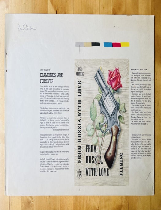 Item #69331 [From Russia With Love]. ARTIST'S JACKET PROOFS for the James Bond novel. Progressive printers proofs of the jacket design by Richard Chopping. Ian FLEMING, Richard CHOPPING.