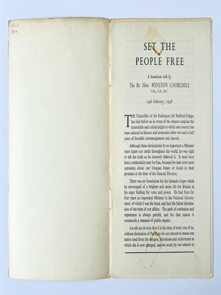 Set the People Free. A broadcast talk by the Rt. Hon. Winston Churchill, O.M., C.H., M.P., 14th February, 1948.