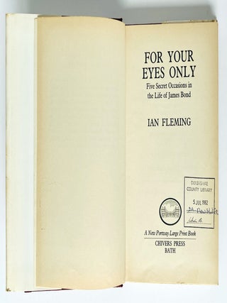 For Your Eyes Only [large print edition].