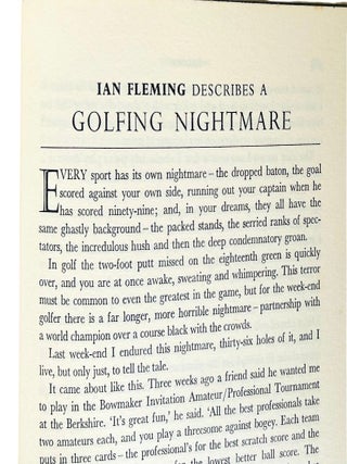 Contribute 'A Golfing Nightmare' and 'The Terrible Dr. No' to Encore; The Sunday Times Book, Second Year. Edited by Leonard Russell.