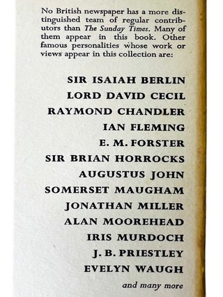 Contribute 'A Golfing Nightmare' and 'The Terrible Dr. No' to Encore; The Sunday Times Book, Second Year. Edited by Leonard Russell.