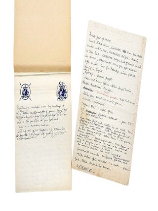 Manuscript notes on an international crime conference, developed into From Russia, With Love.