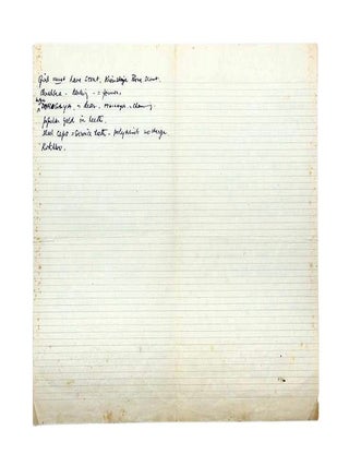 Manuscript notes on an international crime conference, developed into From Russia, With Love.