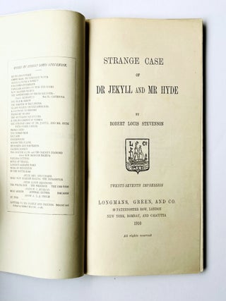 Item #70129 The Strange Case of Dr. Jekyll and Mr. Hyde. Robert Louis STEVENSON