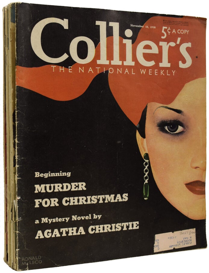 Item #70257 Murder For Christmas [Hercule Poirot's Christmas] in Collier's International Weekly. Agatha CHRISTIE, Dame.