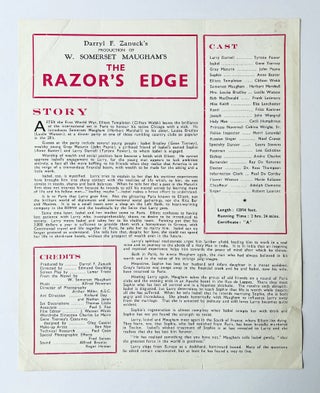 The Razor's Edge. Synopsis.