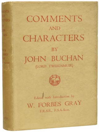 Item #71913 Comments and Characters. John BUCHAN