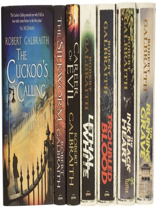 Item #71923 Complete Cormoran Strike Novels, SIGNED: The Cuckoo's Calling, The Silkworm,...