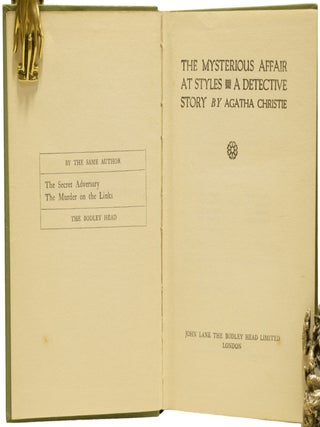 The Mysterious Affair At Styles.