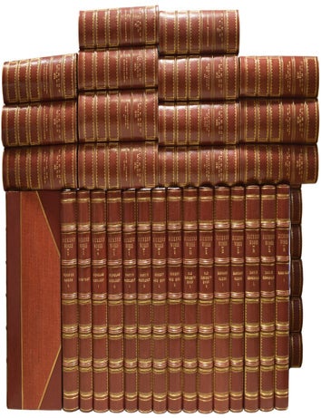 Item #72180 The Works of Charles Dickens [and] The Life of Charles Dickens [and] Miscellaneous Papers, Plays and Poems. The Gadshill Edition. With Introductions, General Essay, and Notes by Andrew Lang. Charles DICKENS, John FORSTER, B. W. MATZ, Andrew LANG, introduction.
