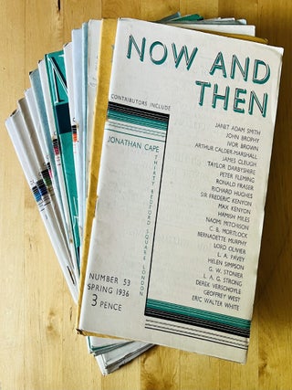 Item #72269 Now & Then (fourteen issues). A Journal of Books & Personalities Published...