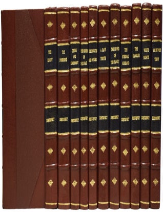 Item #72324 The Novels of F. Dostoevsky. Translated from the Russian by Constance Garnett. The Brothers Karamasov, The Idiot, The Possessed, Crime and Punishment, The House of the Dead, The Insulted and Injured, A Raw Youth, The Friend of the Family, The Eternal Husband and other Stories, The Gambler and other Stories, White Nights and other Stories, An Honest Thief and other Stories. Fyodor DOSTOEVSKY, DOSTOYEVSKY, Constance GARNETT.