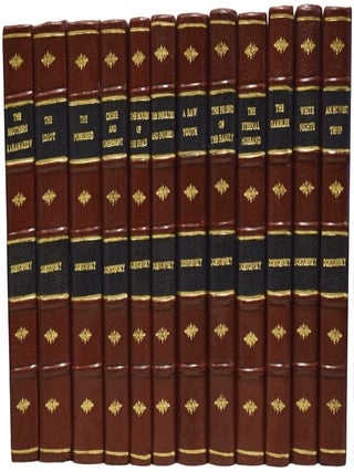 The Novels of F. Dostoevsky. Translated from the Russian by Constance Garnett. The Brothers Karamasov, The Idiot, The Possessed, Crime and Punishment, The House of the Dead, The Insulted and Injured, A Raw Youth, The Friend of the Family, The Eternal Husband and other Stories, The Gambler and other Stories, White Nights and other Stories, An Honest Thief and other Stories.