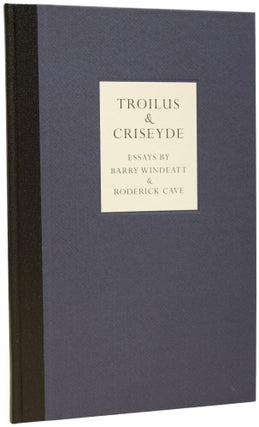 Troilus and Criseyde. Edited by Arundell Del Re with wood engravings by Eric Gill, printed and published at The Goldren Cockerell Press at Waltham Saint Lawrence in Berkshire England, A.D. MCMXXVII.