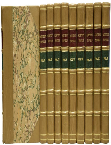Item #72975 The Novels of Jane Austen, in Ten Volumes: Sense and Sensibility; Pride and Prejudice; Mansfield Park; Northanger Abbey and Persuasion; and Emma. Edited by Reginald Brimley Johnson. Jane AUSTEN, Reginald Brimley JOHNSON, William C. COOKE.