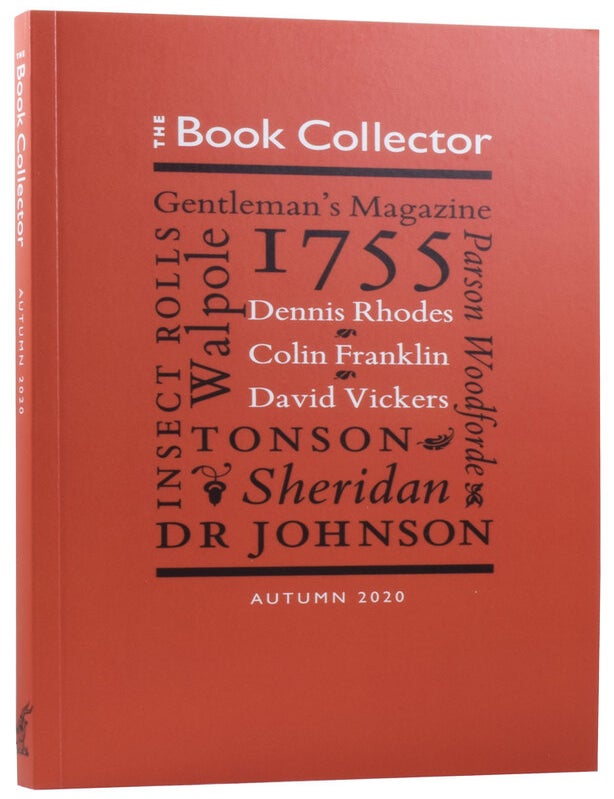 Item #73322 The Book Collector. Autumn 2020. Edited by James Fleming. BIBLIOGRAPHY, Authors, Nicolas Barker James Fleming, Jon Gilbert.