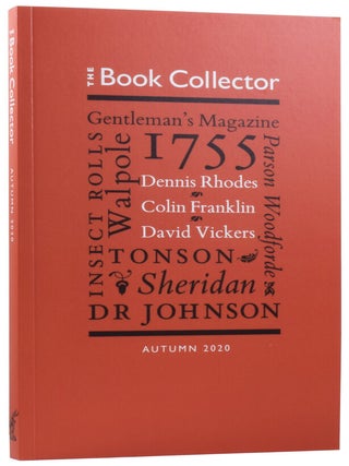 Item #73322 The Book Collector. Autumn 2020. Edited by James Fleming. BIBLIOGRAPHY, Authors,...