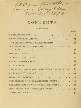 A Curious Dream And Other Sketches. Selected and Revised by the Author.