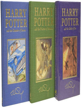 Harry Potter Series, Complete Deluxe Set, with supplementary works. Being: The Philosopher's Stone; The Chamber of Secrets; The Prisoner of Azkaban; The Goblet of Fire; The Order of The Phoenix; The Half-Blood Prince; The Deathly Hallows; Fantastic Beasts and Where to Find Them; Quidditch Through the Ages; and The Tales of Beedle the Bard.