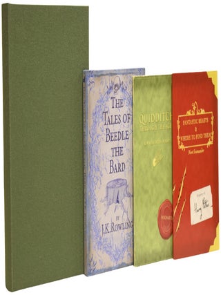 Harry Potter Series, Complete Deluxe Set, with supplementary works. Being: The Philosopher's Stone; The Chamber of Secrets; The Prisoner of Azkaban; The Goblet of Fire; The Order of The Phoenix; The Half-Blood Prince; The Deathly Hallows; Fantastic Beasts and Where to Find Them; Quidditch Through the Ages; and The Tales of Beedle the Bard.