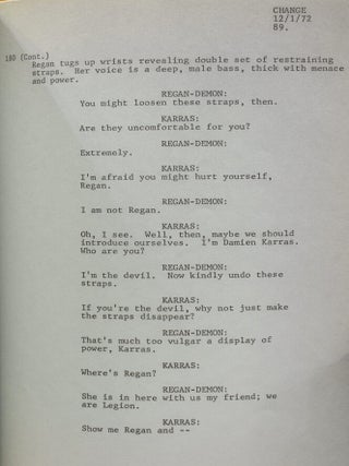 [Screenplay] The Exorcist. Film Script.