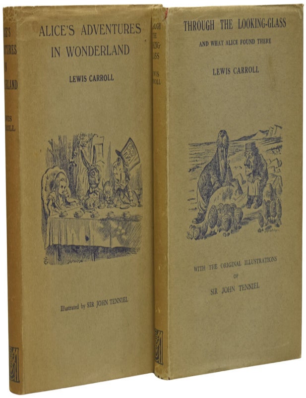 Item #73567 Alice's Adventures in Wonderland [and] Through the Looking-Glass, and What Alice Found There. Lewis CARROLL, Charles Lutwidge DODGSON, John TENNIEL.