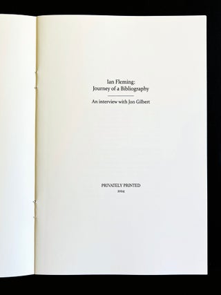 Ian Fleming: Journey of a Bibliography.