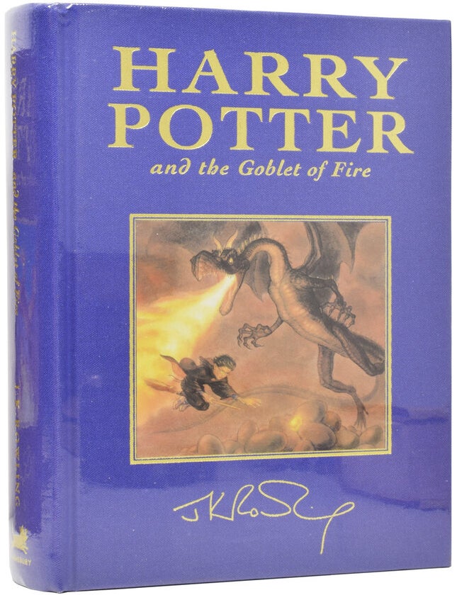 Item #73818 Harry Potter and the Goblet of Fire. J. K. ROWLING, born 1965, Giles GREENFIELD.
