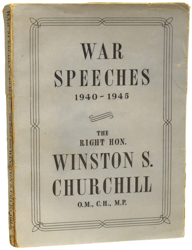 Item #73901 War Speeches 1940-1945. Winston Spencer CHURCHILL, Sir.