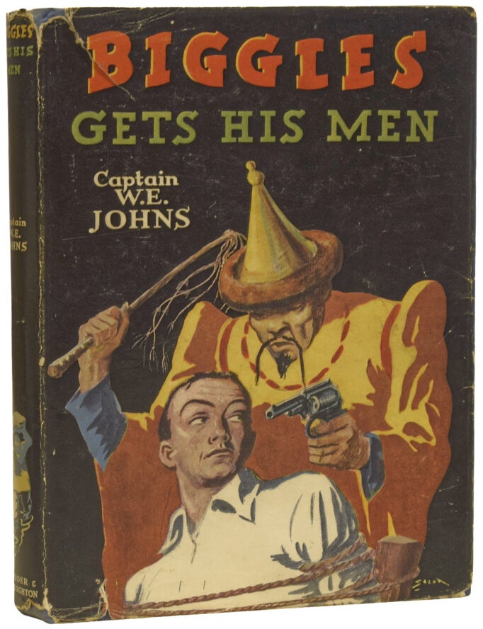 Item #74157 Biggles Gets His Men. A Further Adventure of Sergeant Bigglesworth of the Special Air Service, C.I.D. Captain W. E. JOHNS, Leslie STEAD.