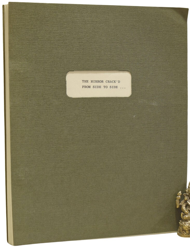 Item #74486 [Screenplay] The Mirror Crack'd From Side To Side. Film script. Agatha CHRISTIE, Jonathan HALES, adaptation.