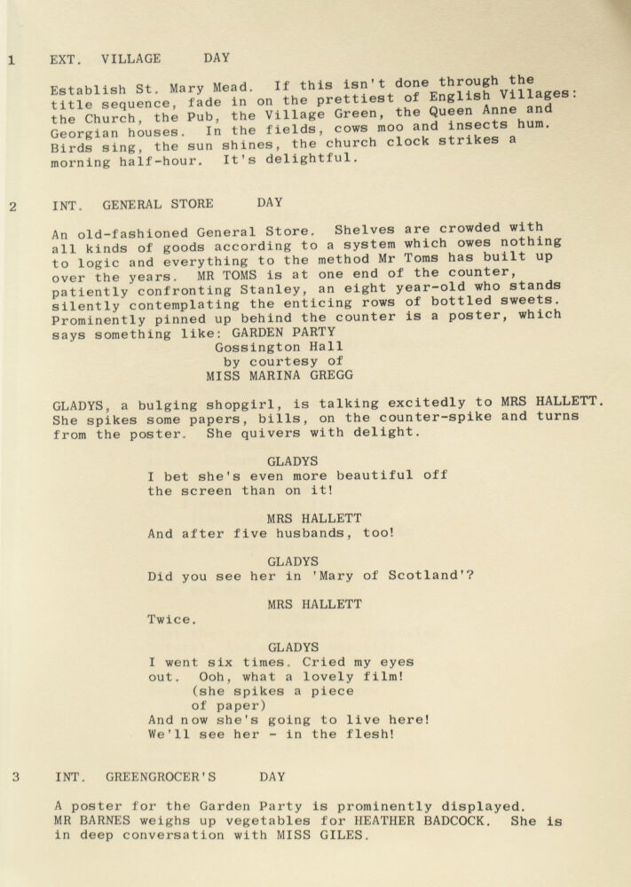 Screenplay The Mirror Crack'd From Side To Side. Film script | Agatha ...