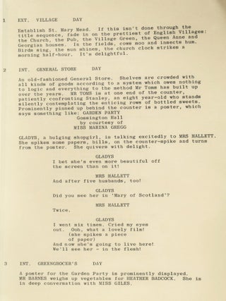 [Screenplay] The Mirror Crack'd From Side To Side. Film script.
