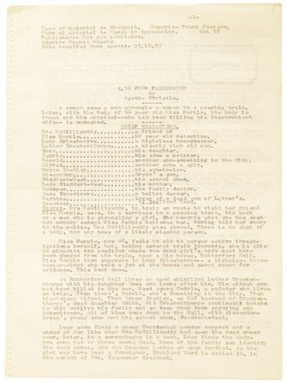 4.50 From Paddington: Associated British Picture Corporation (ABPC) reader's report, assessing the novel's potential for film adaptation, together with a First Edition book.