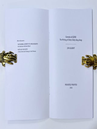 Ian Fleming: Journey of a Bibliography [together with] Notes on The Notes [and] Genesis of GEN11: The Writing of Chitty-Chitty-Bang-Bang (three-volume bundle).