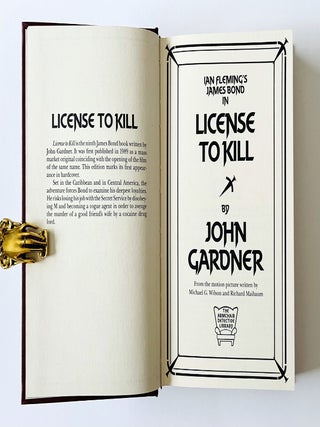 Item #74632 James Bond: Licence to Kill. Signed Limited Edition. From the motion picture written...