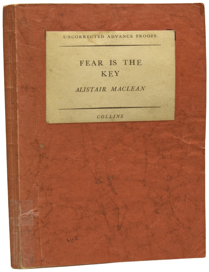 Item #75129 Fear is the Key. Alistair MACLEAN.