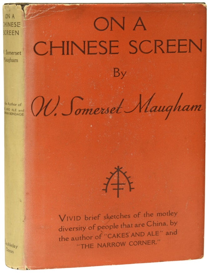 Item #75164 On a Chinese Screen. William Somerset MAUGHAM.
