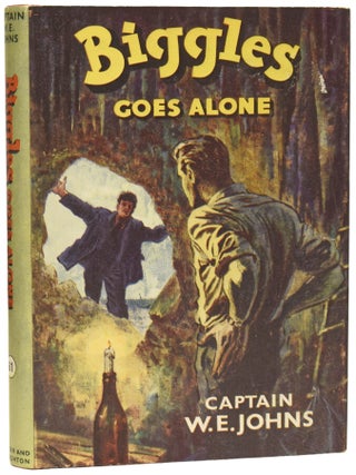 Item #75373 Biggles Goes Alone. A Biggles Adventure with a Difference. Captain W. E. JOHNS,...