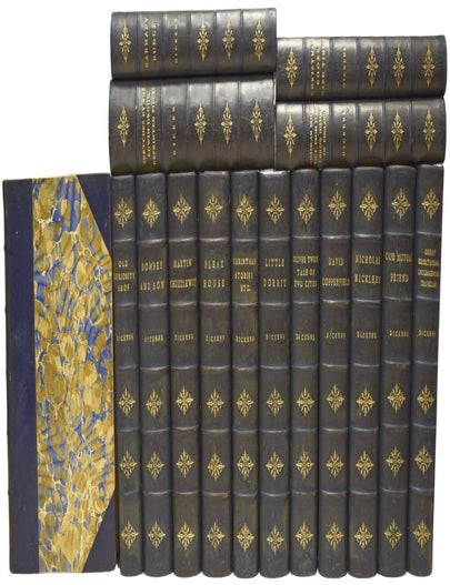 Item #75484 The Works of Charles Dickens. PHIZ, SEYMOUR, CRUIKSHANK, illustrators etc., Charles DICKENS.