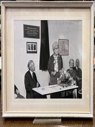 SIGNED letter, together with INSCRIBED original photograph, and a first edition book. Agatha CHRISTIE, Dame.