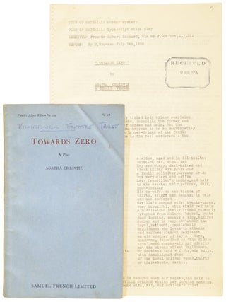 Item #75574 Towards Zero. A Play. Associated British Picture Corporation (ABPC) reader's...