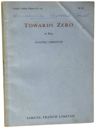 Towards Zero. A Play. Associated British Picture Corporation (ABPC) reader's report, unfavourably assessing the play's potential for film adaptation. Together with a copy of the published book.